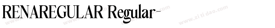 RENAREGULAR Regular字体转换
